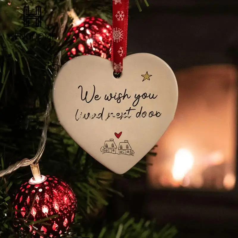 1pc Love Heart Ornament I Wish You Lived Next Door Red Rope Double-sided Print Acrylic Home Decor Hanging Valentines Day Pendant
1pc Love Heart Ornament I Wish You Lived Next Door Red Rope Double-sided Print Acrylic Home Decor Hanging Valentines Day Pendant