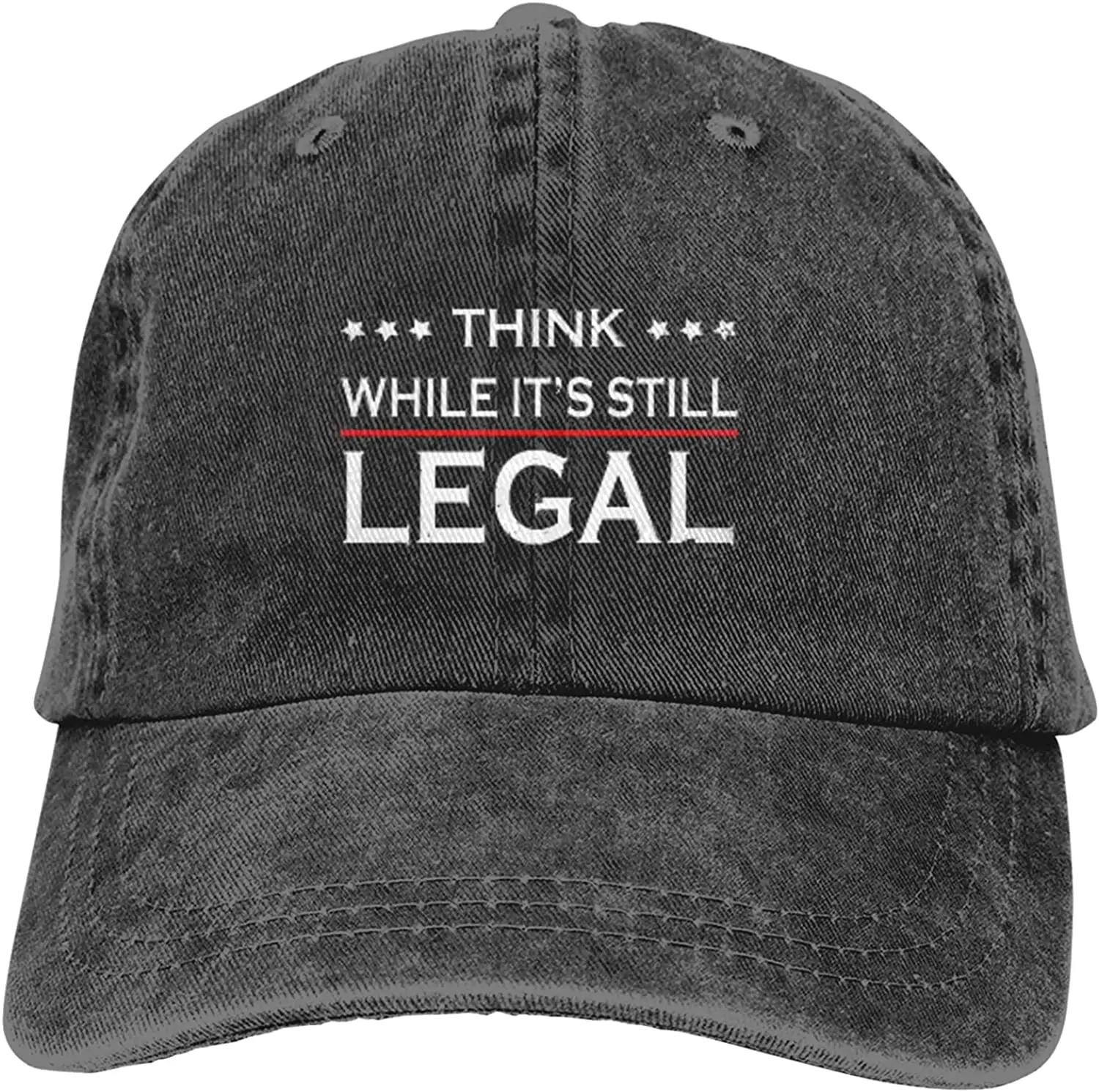 Think While Its Still Legal Cap Adult Adjustable Mountaineering Classic Washed Casquette Denim Cap Hat for Outdoor
Think While Its Still Legal Cap Adult Adjustable Mountaineering Classic Washed Casquette Denim Cap Hat for Outdoor