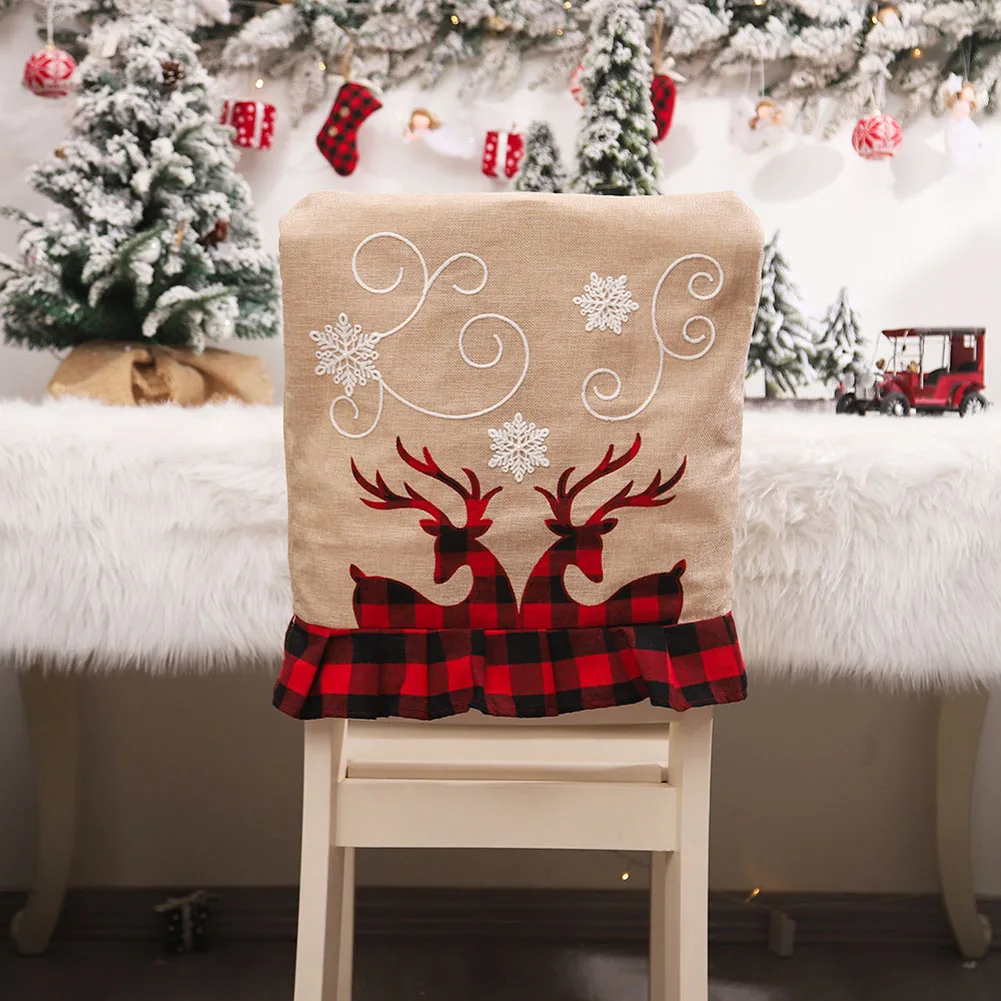 Chair Slipcovers Sofa Cover Christmas Holiday Embroidered Elk Chair Cover Dining Room Chair Decoration Noel Decoration 2023
Chair Slipcovers Sofa Cover Christmas Holiday Embroidered Elk Chair Cover Dining Room Chair Decoration Noel Decoration 2023