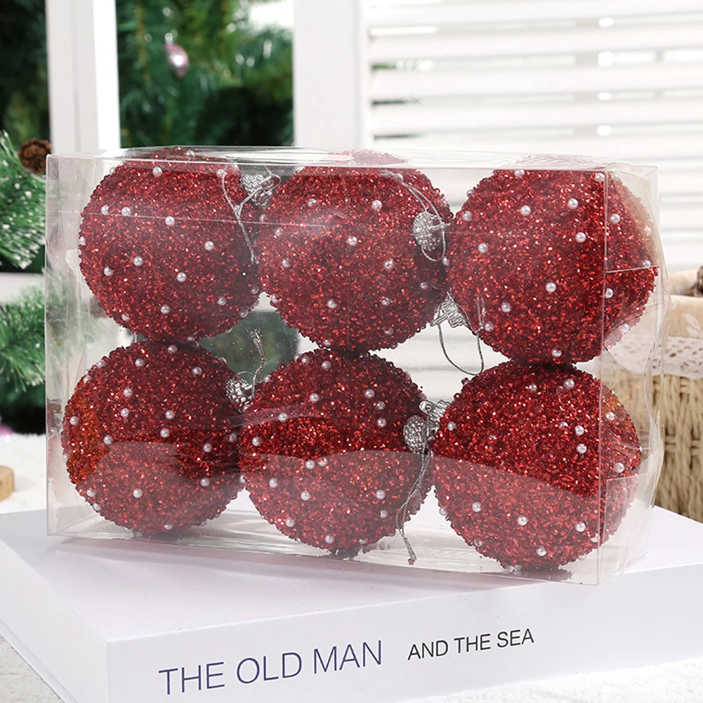 6Pcs 8cm Glitter Christmas Ball Ornaments Christmas Tree Decorations Hanging Ball For Wedding Party New Year Home Decor Navidad
6Pcs 8cm Glitter Christmas Ball Ornaments Christmas Tree Decorations Hanging Ball For Wedding Party New Year Home Decor Navidad