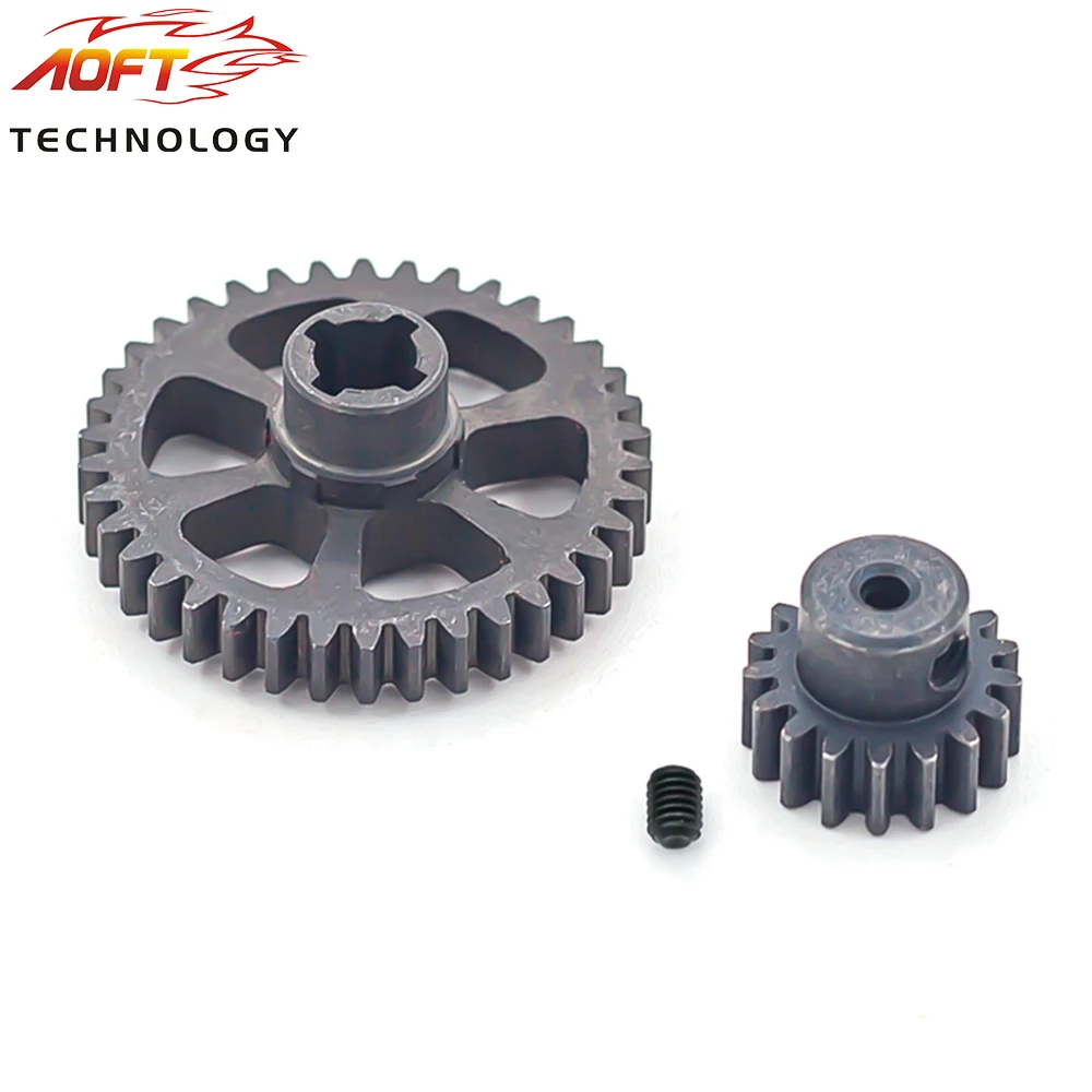 

1set Alloy 38T Differential Main Gear and Motor Gear 17T for RC 1/18 WLtoys A959 A949 A969 A979 K929 RC Car Buggy Hop Up Parts