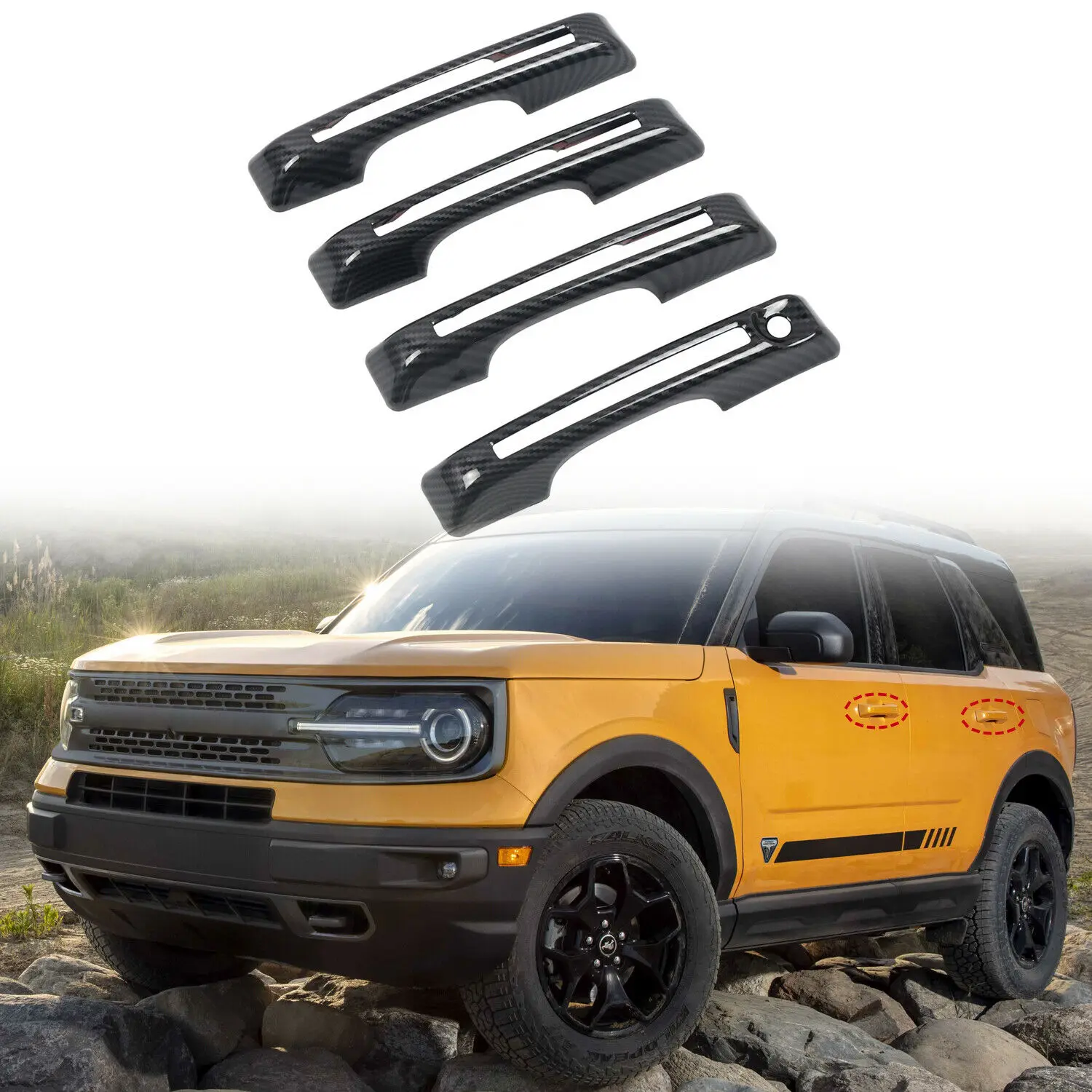 Обложка боковой дверной ручки из углеродного волокна, 4 шт. для Ford Bronco Sport 2021-2022
Обложка боковой дверной ручки из углеродного волокна, 4 шт. для Ford Bronco Sport 2021-2022
