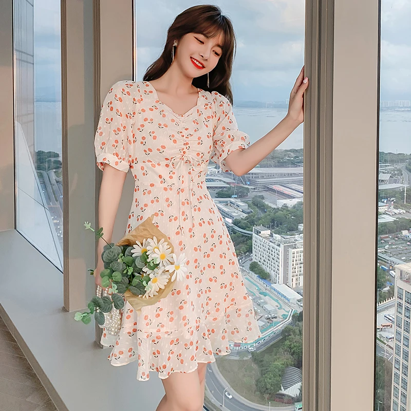 COIGARSAM Women's Summer Dress New French Style Floral Print Pink Dresses Dropshipping
COIGARSAM Women's Summer Dress New French Style Floral Print Pink Dresses Dropshipping