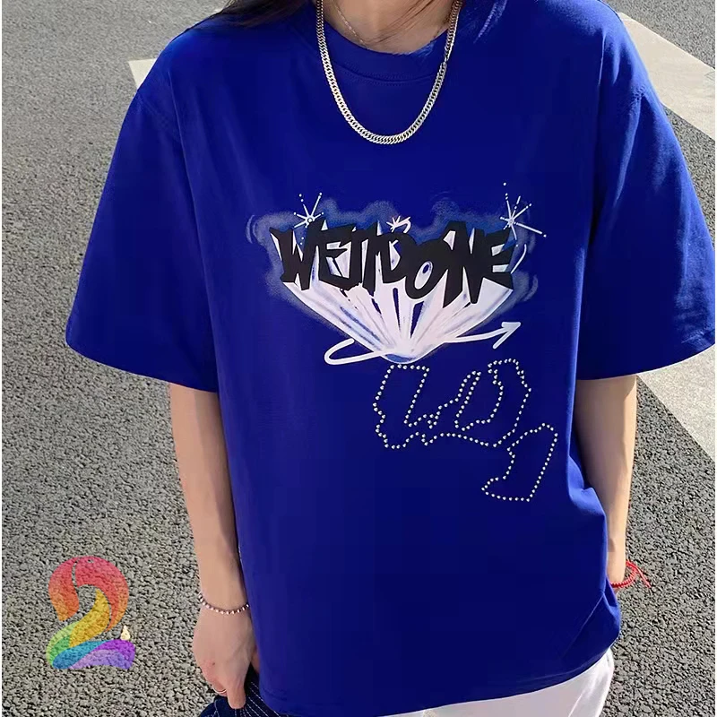 2022ss We11done T-shirt Ironed Drill Letter Rivet Short Sleeve Loose Casual T-shirt for Summer Men's Women's Clothing Men
2022ss We11done T-shirt Ironed Drill Letter Rivet Short Sleeve Loose Casual T-shirt for Summer Men's Women's Clothing Men
