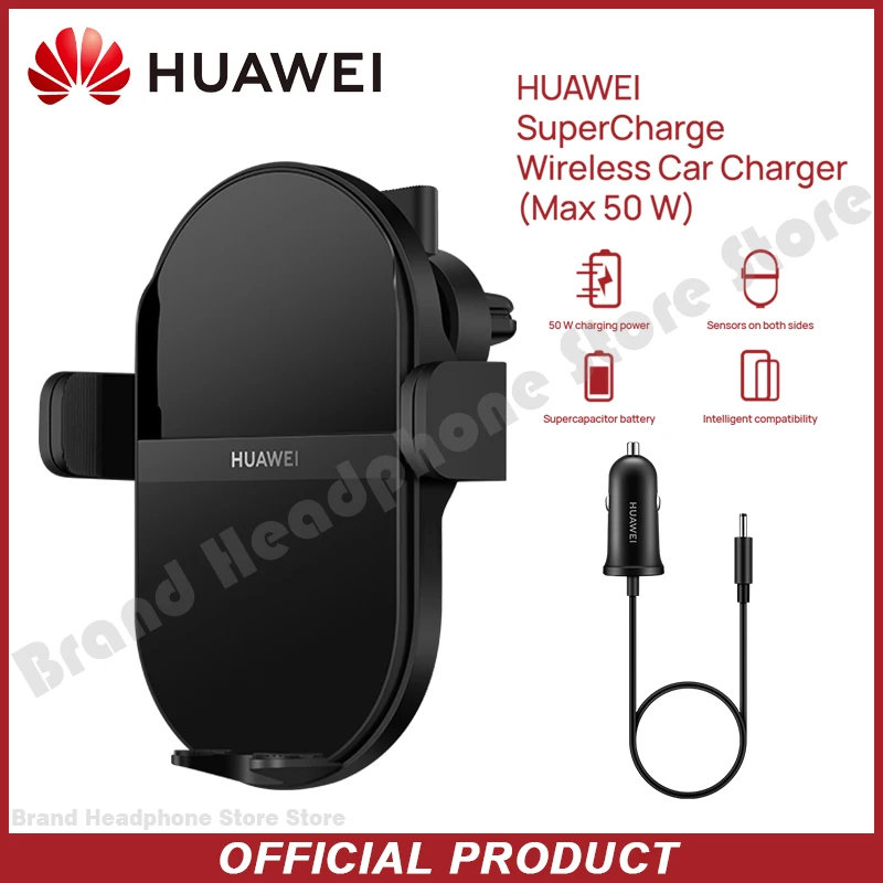 

Original Huawei Wireless Car Charger 50W SuperCharge CK030 car phone holder Fast Charger Mounting Dual Charging 3D Cooling