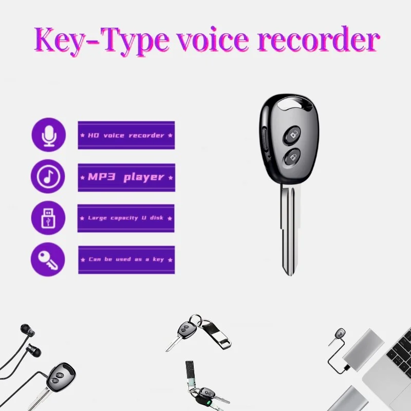 

Цифровые диктофоны, портативный мини MP3-плеер с клавиатурой, интеллектуальная запись голоса с активацией, стробовое шифрование, диктофон