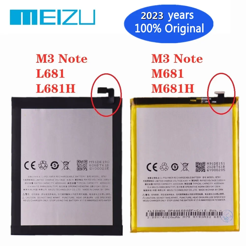2023 Years Original Replacement Battery 4000mAh BT61 For Meizu M Version M3 Note M681H / L Version M3 Note L681H Phone Batteries
2023 Years Original Replacement Battery 4000mAh BT61 For Meizu M Version M3 Note M681H / L Version M3 Note L681H Phone Batteries