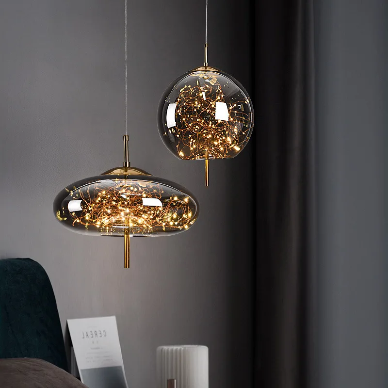 Nordic glass chandelier creative restaurant bar coffee shop personalized hotel room bedroom bedside net red light fixture
Nordic glass chandelier creative restaurant bar coffee shop personalized hotel room bedroom bedside net red light fixture