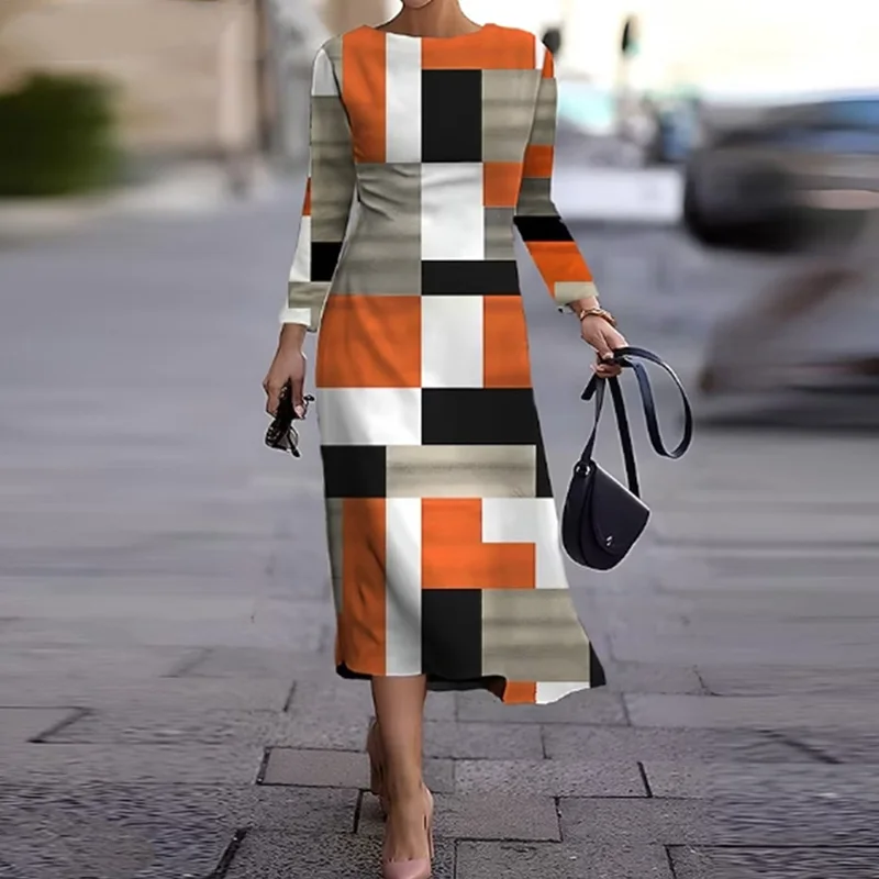 Женское элегантное ТРАПЕЦИЕВИДНОЕ ПЛАТЬЕ С Высокой Талией, новинка 2023, Осеннее винтажное платье с принтом, повседневное женское платье с круглым вырезом
Женское элегантное ТРАПЕЦИЕВИДНОЕ ПЛАТЬЕ С Высокой Талией, новинка 2023, Осеннее винтажное платье с принтом, повседневное женское платье с круглым вырезом