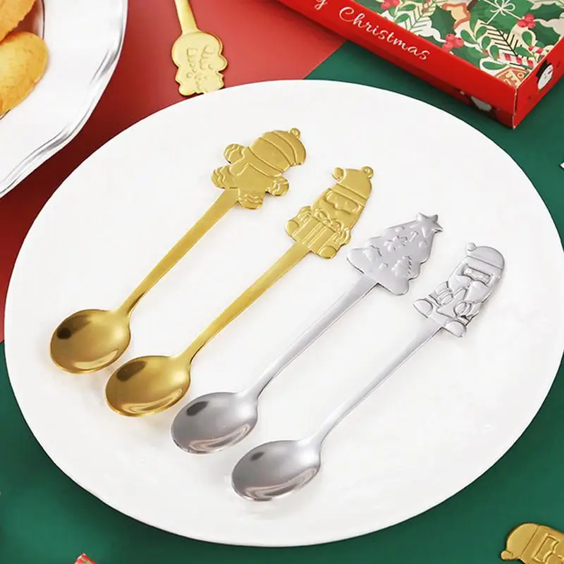 Christmas Silver Spoon Creative Christmas Stir Spoons Table Decor Dessert Scoop Fruit ForkSpoon Elk Christmas Tree Cutlery Tools
Christmas Silver Spoon Creative Christmas Stir Spoons Table Decor Dessert Scoop Fruit ForkSpoon Elk Christmas Tree Cutlery Tools