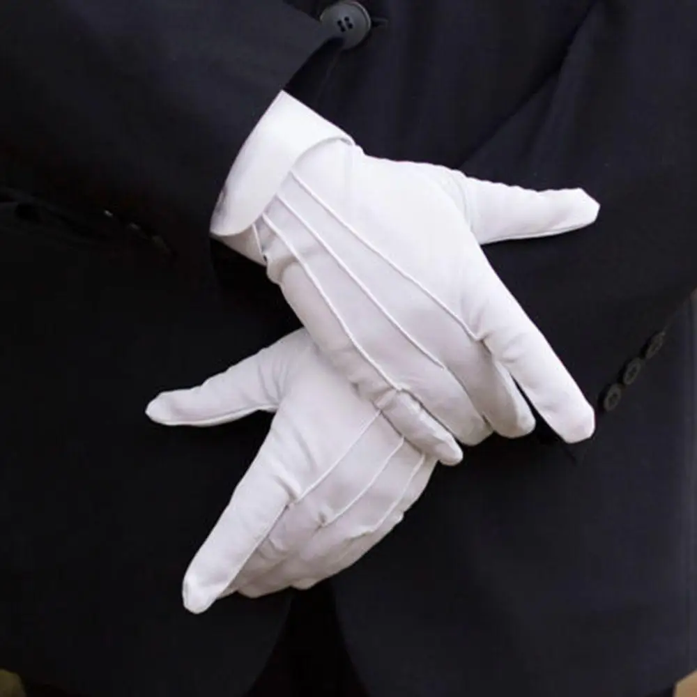 

New White Formal Gloves Tactical Gloves Tuxedo Honor Guard Parade Santa Men Inspection Winter Gloves 1Pair Valentines Day Gifts