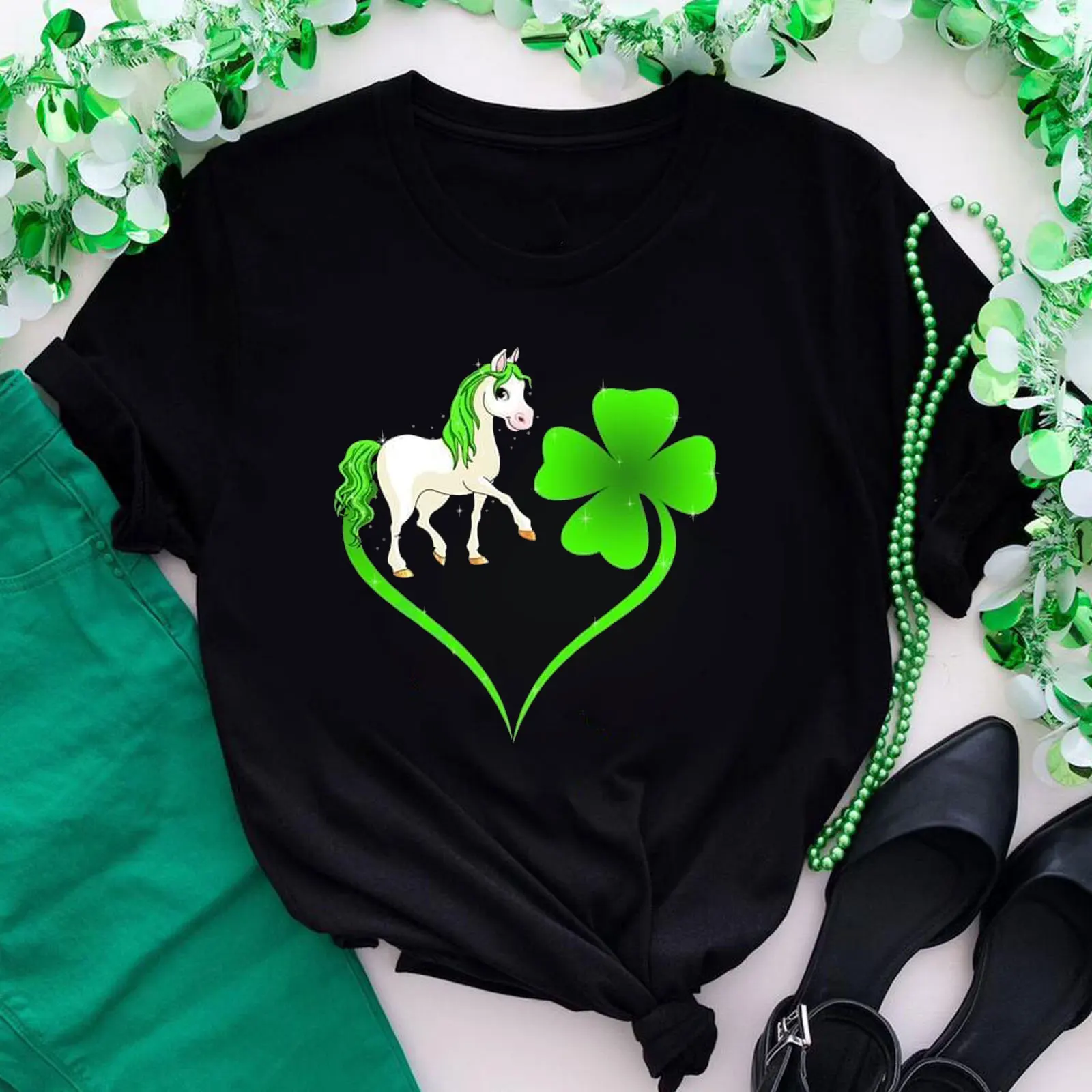 Novelty Clover Print Women's T-Shirt Harajuku Summer Loose T-shirt Women's Leisure Holiday Women's T-Shirt Top 2023 Latest
Novelty Clover Print Women's T-Shirt Harajuku Summer Loose T-shirt Women's Leisure Holiday Women's T-Shirt Top 2023 Latest
