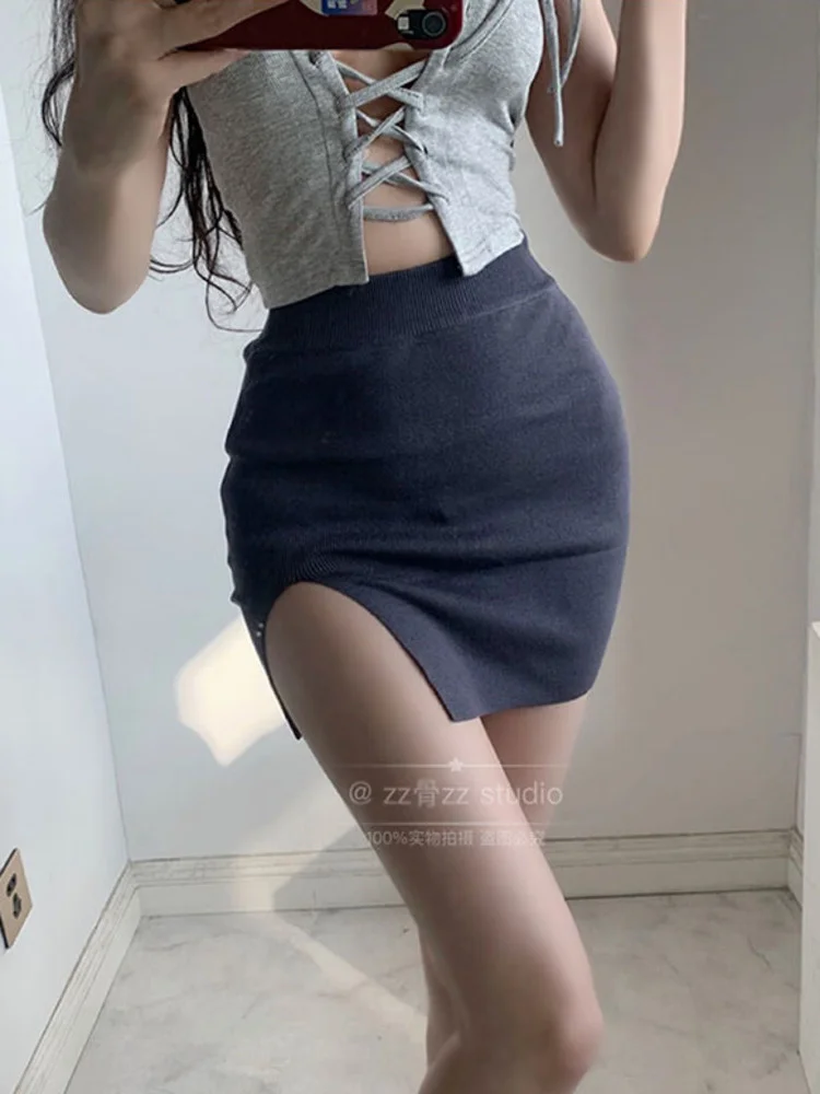 Fairy New Street Casual Split Mini Skirts Slim Elegant Skinny Hip Hot Girls Knitted Skirt Fashion Sexy Women RQ2L
Fairy New Street Casual Split Mini Skirts Slim Elegant Skinny Hip Hot Girls Knitted Skirt Fashion Sexy Women RQ2L