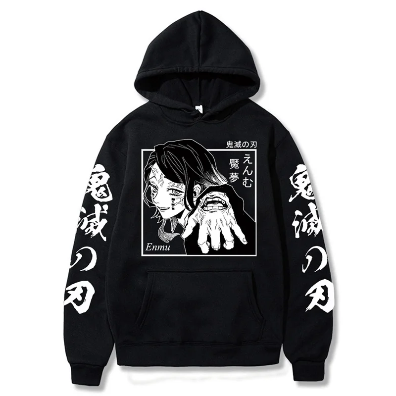 

Anime Demon Slayer Hoodies Enmu Hoodie 3D kimetsu no yaiba Printed Manga Pullovers Sweatshirts Plus Sized Tops Sudaderas Hoodie