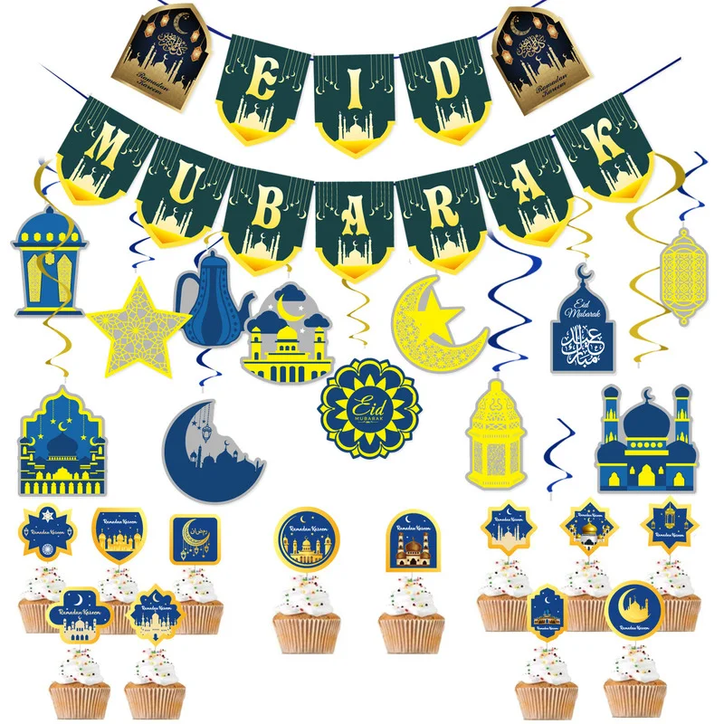 Eid Mubarak столовая посуда баннер для торта для дома украшение для Исламской вечеринки Рамадан Kareem Eid Al Adha подарки
Eid Mubarak столовая посуда баннер для торта для дома украшение для Исламской вечеринки Рамадан Kareem Eid Al Adha подарки