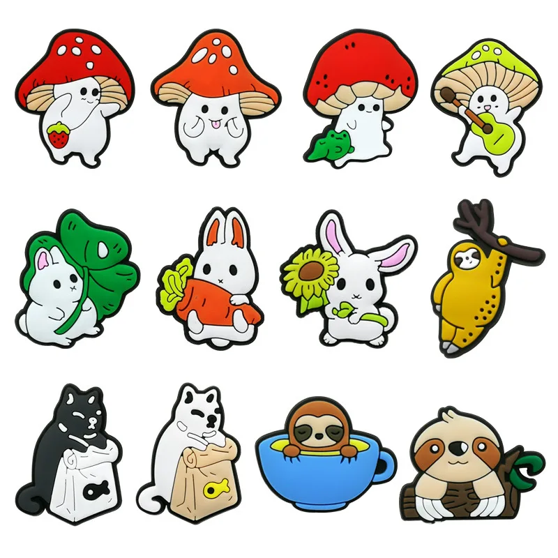 1pcs cute Cartoon Mushroom Rabbit PVC Shoe Charms DIY Shoe Accessories Fit Croc Jibz Sandals Decorations Buckle Girls Party Gift
1pcs cute Cartoon Mushroom Rabbit PVC Shoe Charms DIY Shoe Accessories Fit Croc Jibz Sandals Decorations Buckle Girls Party Gift