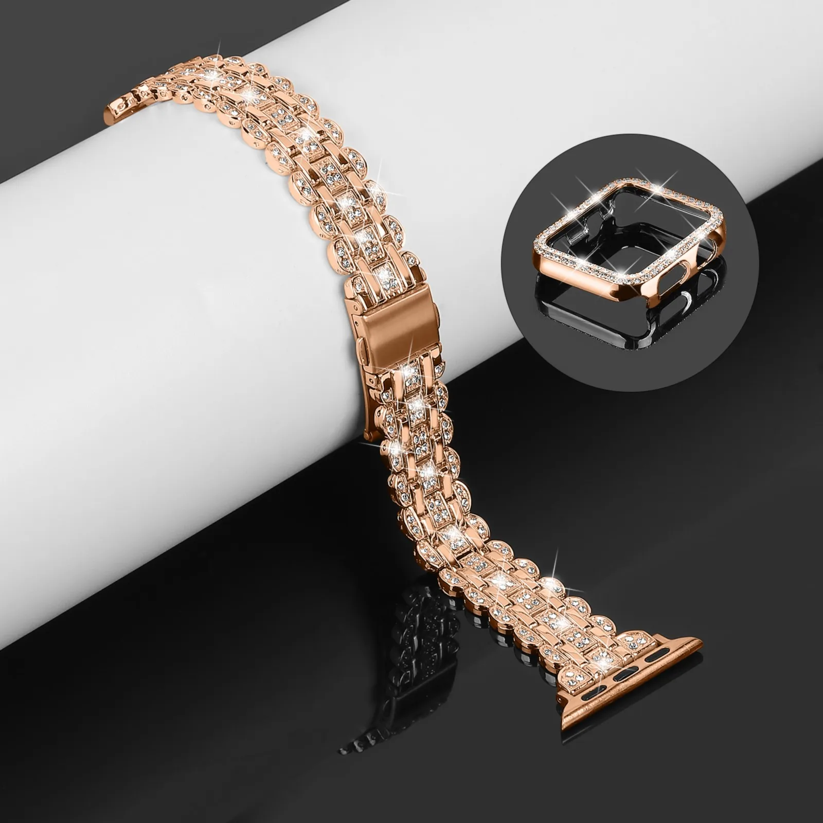 Compitable With IWatch 38mm Stainless Steel Jewelry Strap And Protective Case Magnetic Wristbands for Men
Compitable With IWatch 38mm Stainless Steel Jewelry Strap And Protective Case Magnetic Wristbands for Men