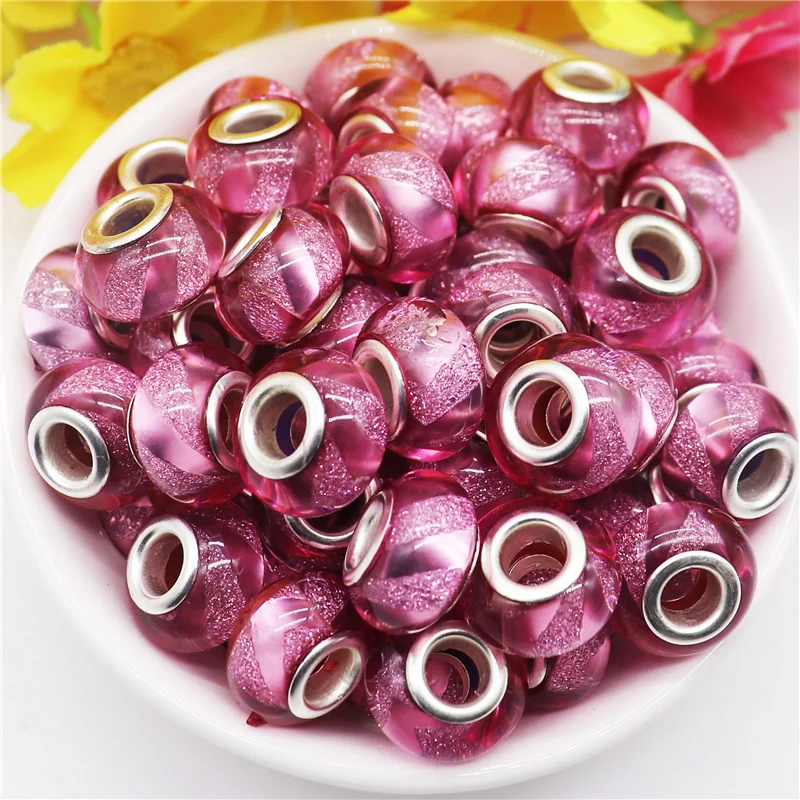 10Pcs 14x8mm Pink Color Glitter Big Hole Round Loose Spacer Beads for Bracelet Jewelry Making Women Gift Head Beads Shoelaces
10Pcs 14x8mm Pink Color Glitter Big Hole Round Loose Spacer Beads for Bracelet Jewelry Making Women Gift Head Beads Shoelaces