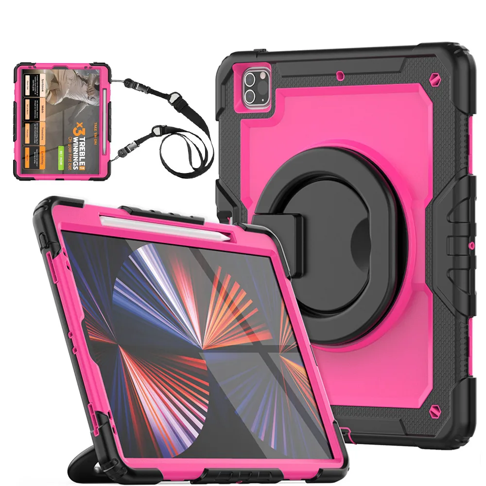 Case For Apple iPad Pro 12.9 inch 2021 2020 2018 A2378 A2229 A1876 Kids Shockproof Pull Ring Shoulder Strap Stand Tablet Cover
Case For Apple iPad Pro 12.9 inch 2021 2020 2018 A2378 A2229 A1876 Kids Shockproof Pull Ring Shoulder Strap Stand Tablet Cover