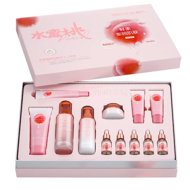 12PCS Sets Hydrating Skin Care Set Product Juicy Peach Anti Wrinkle Serum Lotion Toner Eye Cream Moisturizing Fruit Nourish Face
12PCS Sets Hydrating Skin Care Set Product Juicy Peach Anti Wrinkle Serum Lotion Toner Eye Cream Moisturizing Fruit Nourish Face