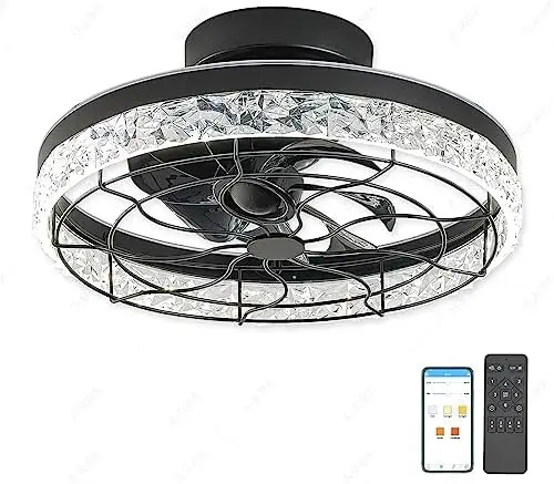 Ceiling Fan with RGB Lighting APP Controlled and Reversible DC Motor 20 Inch Black Ventilador portatil recargable para el cuerpo
Ceiling Fan with RGB Lighting APP Controlled and Reversible DC Motor 20 Inch Black Ventilador portatil recargable para el cuerpo