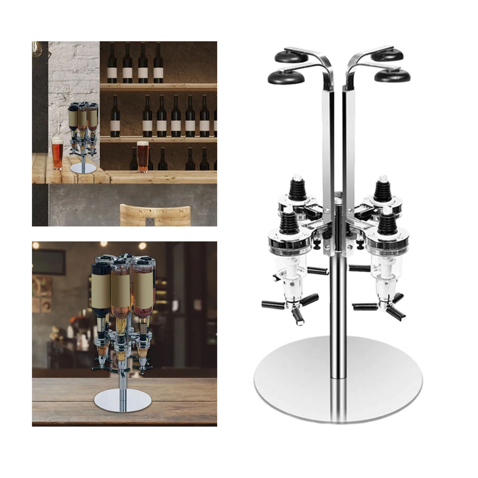 4 Bottle Dispenser Revolving Mix Dispenser Holder Beverage Dispenser Holder with Rotating Stand for Kitchen Bar Supplies
4 Bottle Dispenser Revolving Mix Dispenser Holder Beverage Dispenser Holder with Rotating Stand for Kitchen Bar Supplies