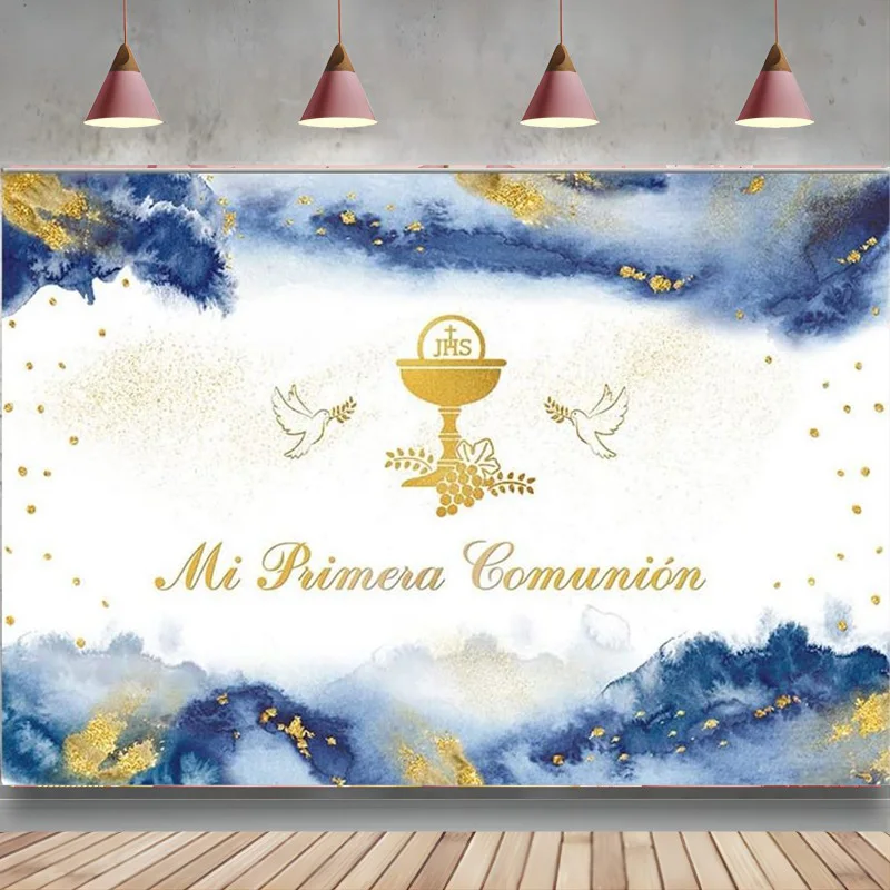 God Bless Backdrop Gold Sequins First Holy Communion Royal Blue Background Newborn Baby Shower Gender Reveal Party Studio Props
God Bless Backdrop Gold Sequins First Holy Communion Royal Blue Background Newborn Baby Shower Gender Reveal Party Studio Props