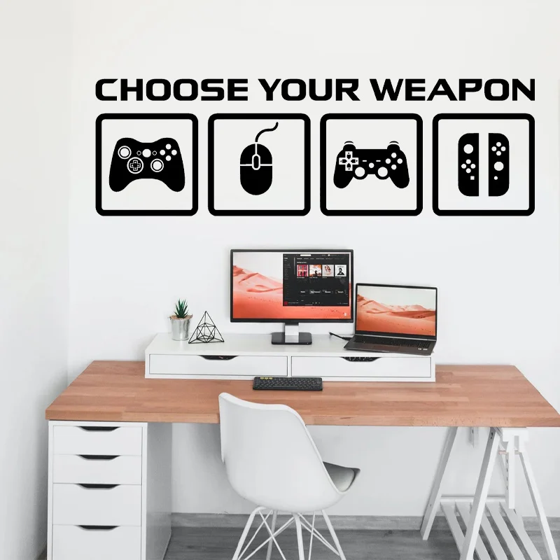 Choose Your Weapon Game Controllers Video Game Decor Wall Sticker Vinyl Home Decor Boys Bedroom Gaming Room Decal Removable AB29
Choose Your Weapon Game Controllers Video Game Decor Wall Sticker Vinyl Home Decor Boys Bedroom Gaming Room Decal Removable AB29