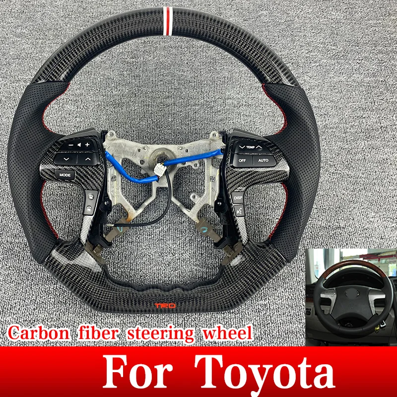 Для Toyota 2011 2012 2013 2015 2016 2018 Camry Corolla Overlord Prado Highlander Land круиз Vios рулевое колесо из углеродного волокна 
Для Toyota 2011 2012 2013 2015 2016 2018 Camry Corolla Overlord Prado Highlander Land круиз Vios рулевое колесо из углеродного волокна