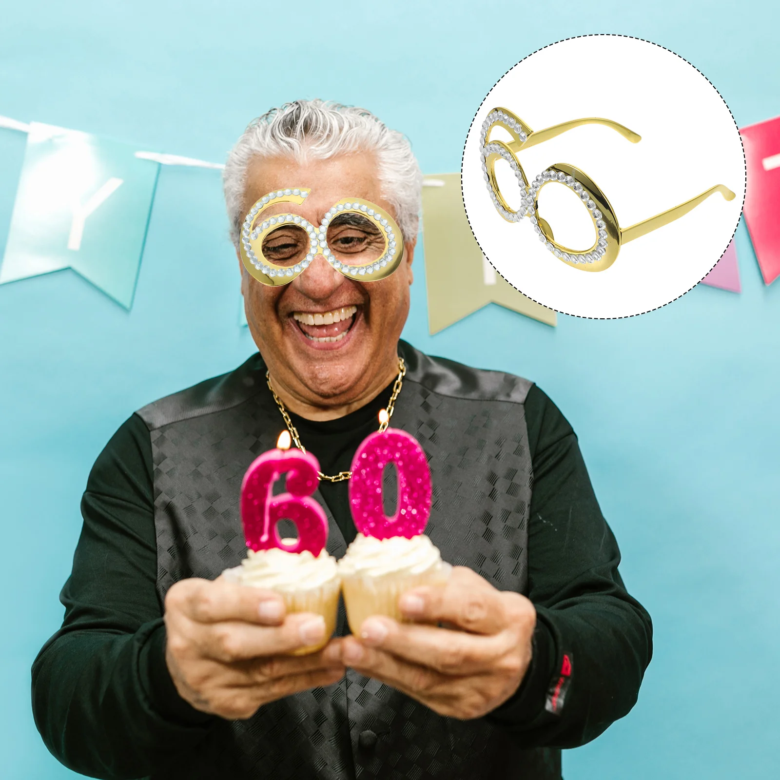 1 Pair of Rhinestone Birthday Eyeglasses 60th Birthday Party Eyewear Photo Booth Prop Party Supplies
1 Pair of Rhinestone Birthday Eyeglasses 60th Birthday Party Eyewear Photo Booth Prop Party Supplies