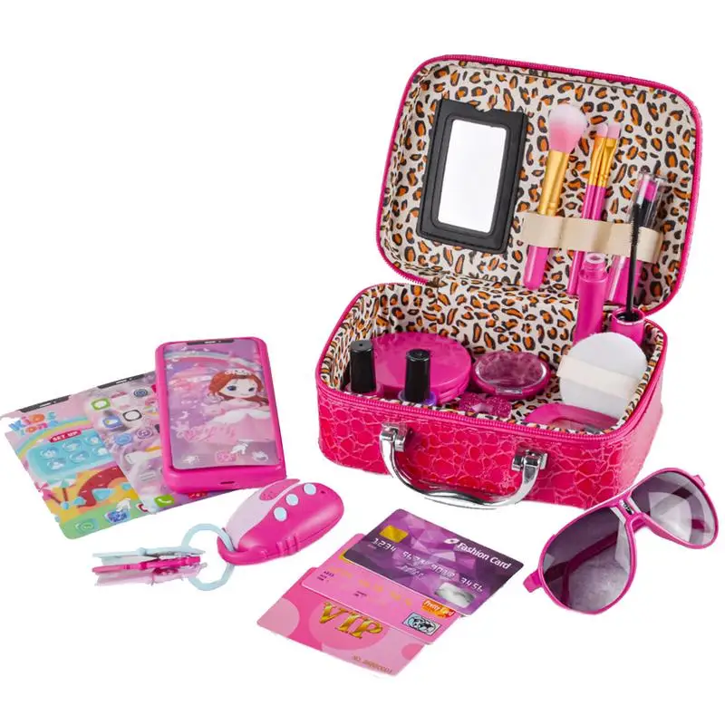 Pretend Makeup Kit For Girls Washable Kids Makeup Kit Gifts With Pink Princess Purse Smartphone Sunglasses Credit Card Lipstick
Pretend Makeup Kit For Girls Washable Kids Makeup Kit Gifts With Pink Princess Purse Smartphone Sunglasses Credit Card Lipstick