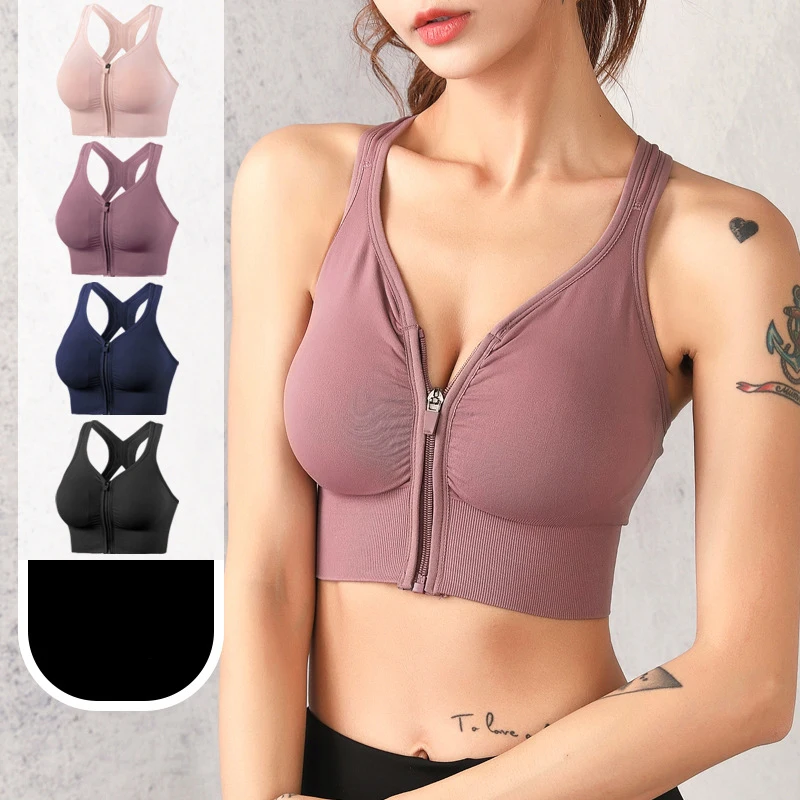Zipper Sports Bra High Strength Anti-Shock Gather Bra Underwear Women Yoga Running Fitness Gym Workout Vest Female Crop Top F44
Zipper Sports Bra High Strength Anti-Shock Gather Bra Underwear Women Yoga Running Fitness Gym Workout Vest Female Crop Top F44