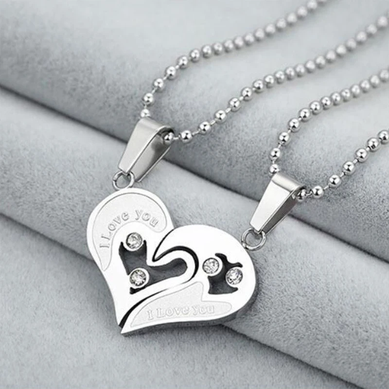 2 Pack Heart Diamond Letter L Love You Men and Women Couple Necklaces Wedding Glamour Jewelry Anniversary Girlfriend Gifts
2 Pack Heart Diamond Letter L Love You Men and Women Couple Necklaces Wedding Glamour Jewelry Anniversary Girlfriend Gifts