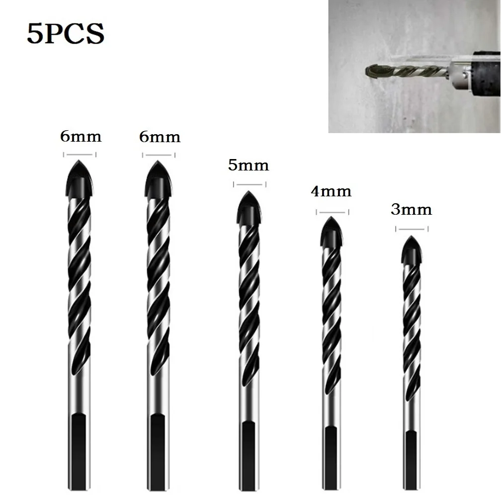 5PCS 3/4/5/6/6mm Triangular Drill Bits For Glass Concrete Plastic Cement Wood Eramic Soft Metal Brick Marble Drilling Power Tool
5PCS 3/4/5/6/6mm Triangular Drill Bits For Glass Concrete Plastic Cement Wood Eramic Soft Metal Brick Marble Drilling Power Tool