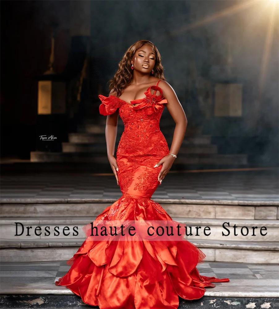 Aso Ebi Red Satin Long Prom Dresses Sexy 2023 For Black Girl Ruffles Lace Appliques Party Gown Mermaid Evening Dresses
Aso Ebi Red Satin Long Prom Dresses Sexy 2023 For Black Girl Ruffles Lace Appliques Party Gown Mermaid Evening Dresses