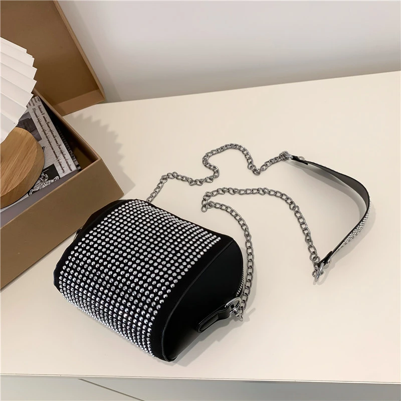 

Fashion Crossbody Shouler Bag For Women Leather Diamonds Women's Luxury Designer Handbags Female Purses Casual Sac A Main Femme