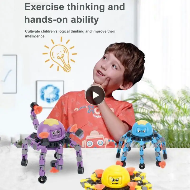 Children DIY Deformable Stress Relief Toy Fingertip Spin Top Fidget Spinner Transformable Chain Mechanical Gyro Robot Toy Gifts
Children DIY Deformable Stress Relief Toy Fingertip Spin Top Fidget Spinner Transformable Chain Mechanical Gyro Robot Toy Gifts