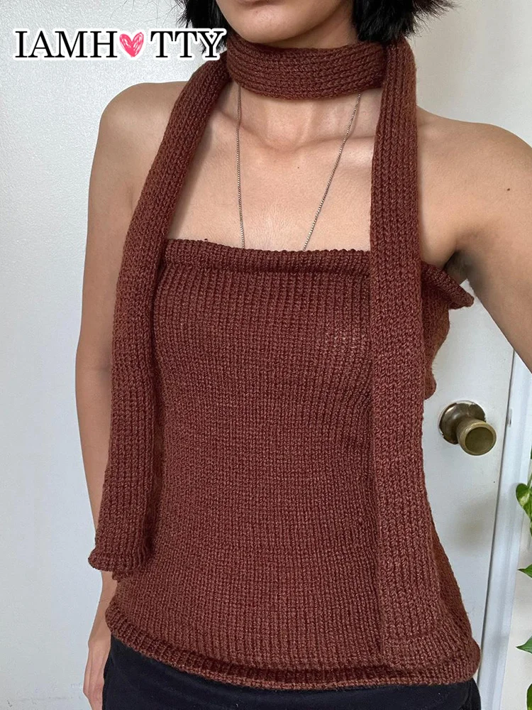 IAMHOTTY Vintage Knitted Tube Top with scarf 2 Piece Set Women Y2K Grunge Sleeveless Tank Tops Casual Camisole Streetwear Sexy
IAMHOTTY Vintage Knitted Tube Top with scarf 2 Piece Set Women Y2K Grunge Sleeveless Tank Tops Casual Camisole Streetwear Sexy