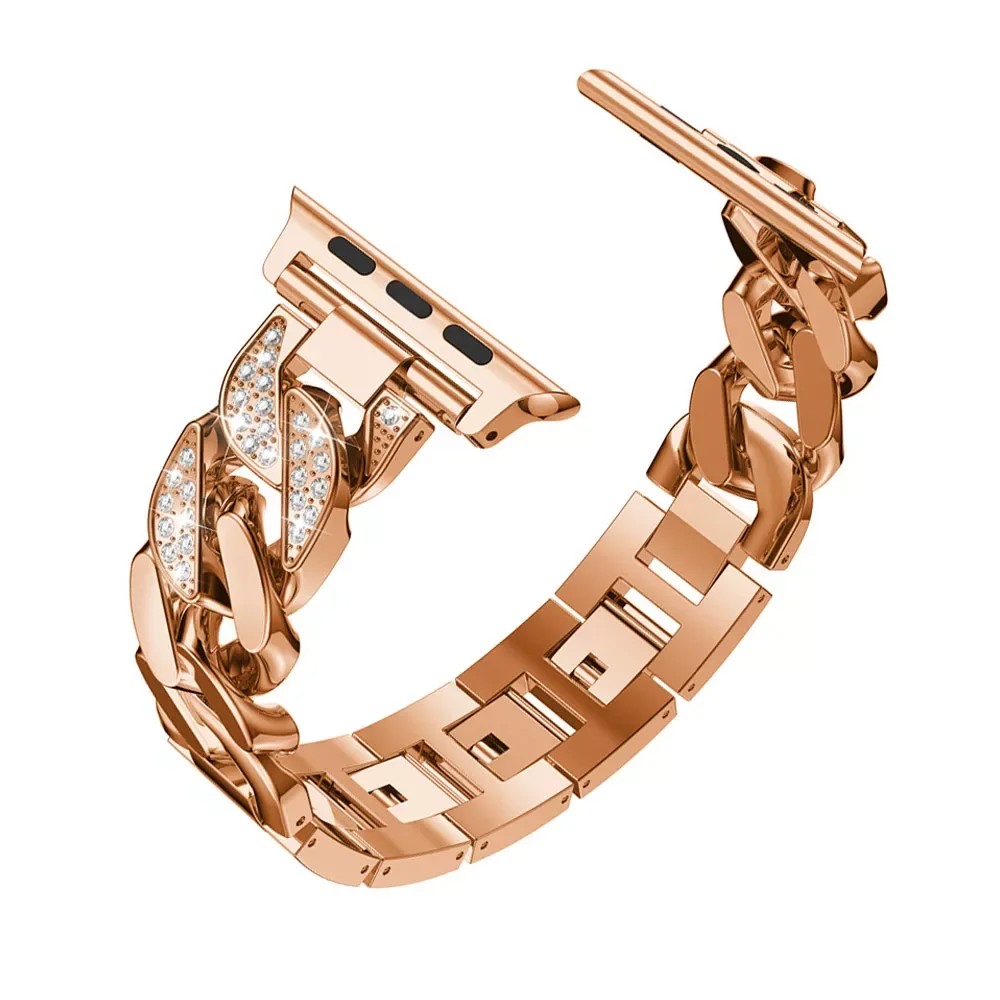 Women Ladies Bracelet for Apple Watch Band Series 7 6 SE 5 4 3 Diamond Cowboy Chain Strap 41mm 45mm 40mm 44mm 42/38mm Metal Belt
Women Ladies Bracelet for Apple Watch Band Series 7 6 SE 5 4 3 Diamond Cowboy Chain Strap 41mm 45mm 40mm 44mm 42/38mm Metal Belt