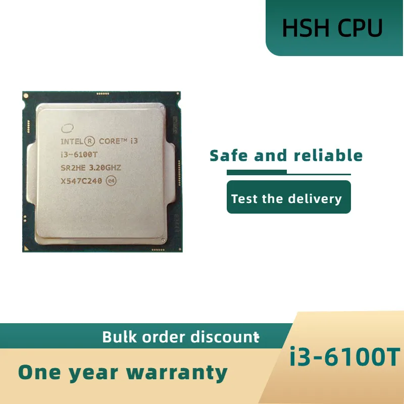 Intel Core i3-6100T i3 6100T 3.2 GHz Dual-Core Quad-Thread CPU Processor 3M 35W LGA 1151
Intel Core i3-6100T i3 6100T 3.2 GHz Dual-Core Quad-Thread CPU Processor 3M 35W LGA 1151