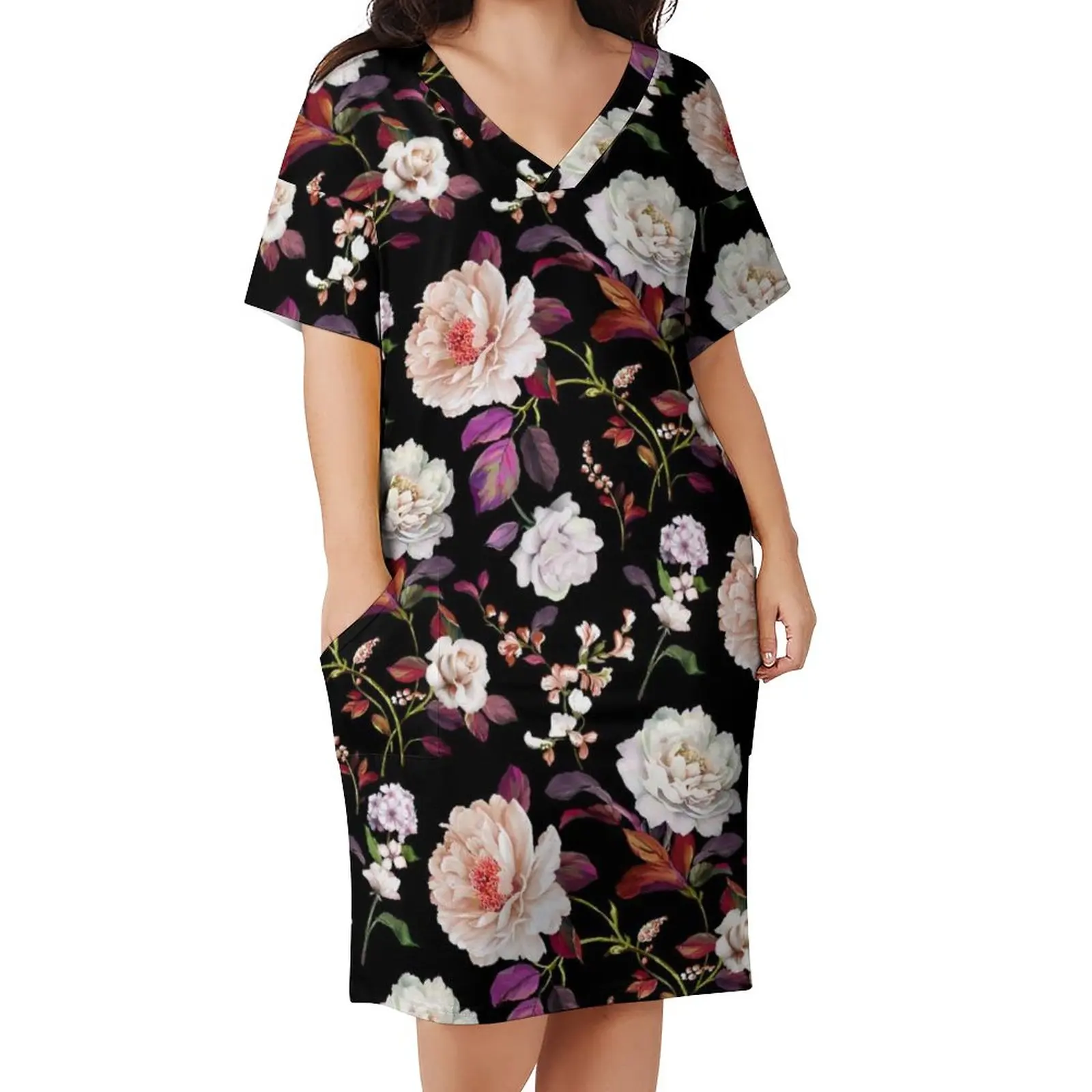 Pretty White Flower Dress Short Sleeve Purple Leaves Print Retro Dresses Aesthetic Casual Dress With Pockets Plus Size 3XL 4XL
Pretty White Flower Dress Short Sleeve Purple Leaves Print Retro Dresses Aesthetic Casual Dress With Pockets Plus Size 3XL 4XL
