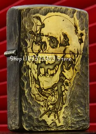 Hand Carved Skull Kerosene Lighter Men's Gifts Cigarette Accessories lighters smoking
Hand Carved Skull Kerosene Lighter Men's Gifts Cigarette Accessories lighters smoking