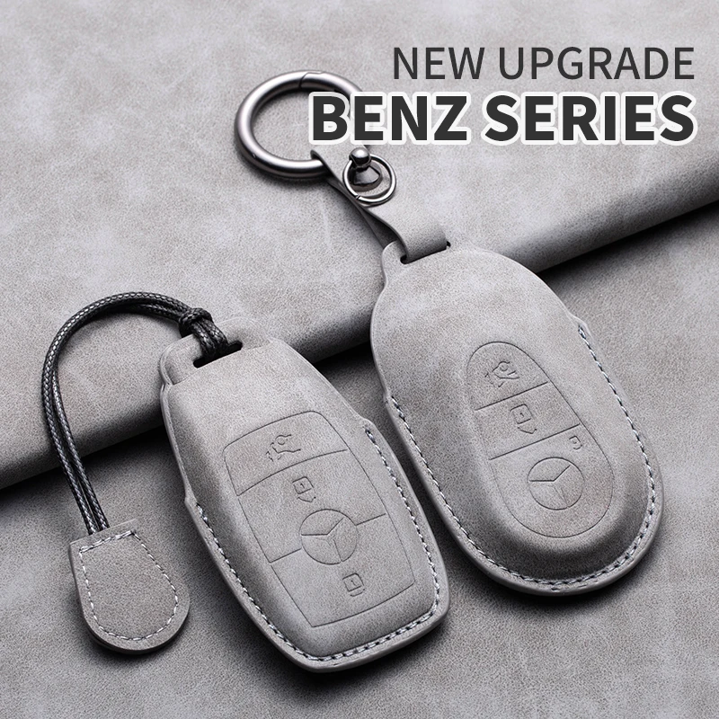 

For Mercedes Benz A C E S G Class GLC CLE CLA GLB GLS W177 W205 W206 W213 W222 W223 C260 X167 AMG Leather Car Key Case Cover Fob