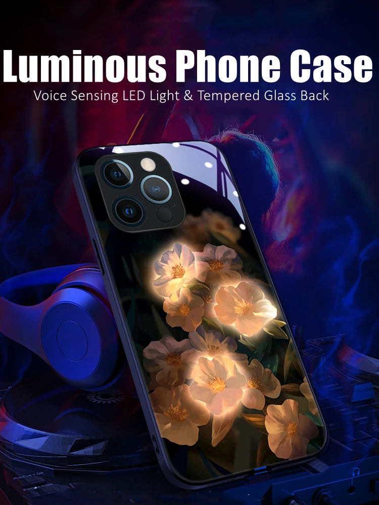 Camellia Flower LED Light Glowing Luminous Tempered Glass Back Phone Case for Huawei P30 40 50 60 Mate 30 40 50 Nova 10 Pro Plus
Camellia Flower LED Light Glowing Luminous Tempered Glass Back Phone Case for Huawei P30 40 50 60 Mate 30 40 50 Nova 10 Pro Plus