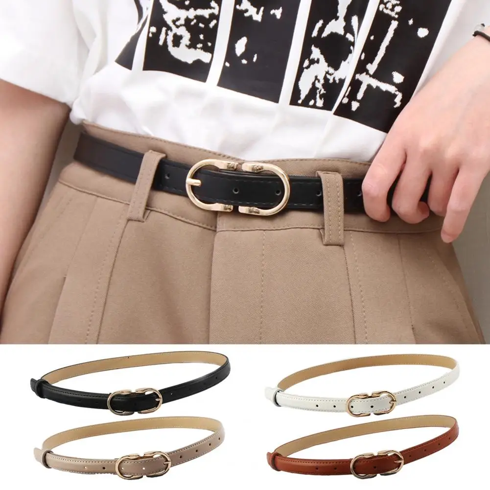 Women Belt Fashionable Women's Adjustable Faux Leather Belt with Metal Buckle Stylish Waist Band for Dress Outfits for Suits
Women Belt Fashionable Women's Adjustable Faux Leather Belt with Metal Buckle Stylish Waist Band for Dress Outfits for Suits