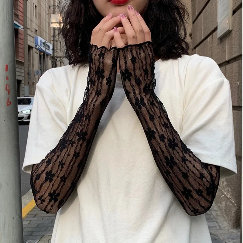 New Long Lace Hollow-Out Fingerless Gloves Sun Protection Sleeves Mesh Lace Thin Cycling Gloves New Long Lace Hollow-Out Fi
New Long Lace Hollow-Out Fingerless Gloves Sun Protection Sleeves Mesh Lace Thin Cycling Gloves New Long Lace Hollow-Out Fi