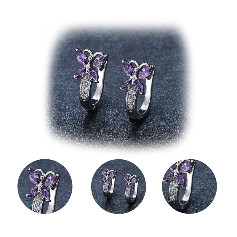 Rainbow Crystal Hoop Earrings Multicolor Zircon Small Butterfly Earrings Rose Gold Color Wedding Earrings For Women Boho
Rainbow Crystal Hoop Earrings Multicolor Zircon Small Butterfly Earrings Rose Gold Color Wedding Earrings For Women Boho