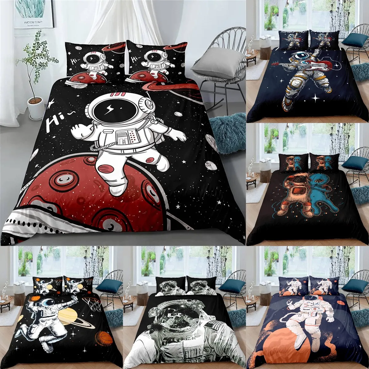 Space Astronaut Duvet Cover Set for Boys Girls Kids Twin Bedding Sets Galaxy Space Themed Bedroom Decor Room Comforter Cover
Space Astronaut Duvet Cover Set for Boys Girls Kids Twin Bedding Sets Galaxy Space Themed Bedroom Decor Room Comforter Cover