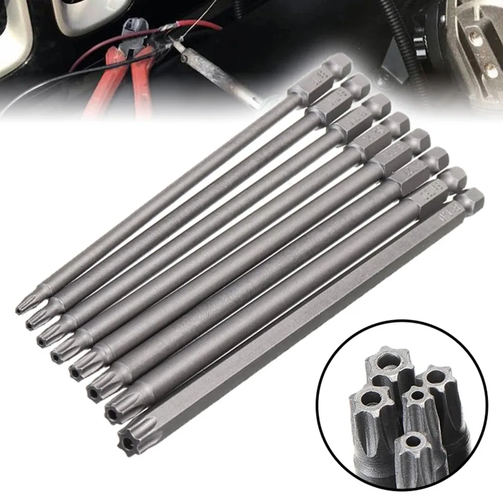 1PCS 6.35mm 1/4 Inch Alloy Steel Hex Magnetic Torx Screwdriver Bit 150mm Long T8,T10,T15,T20,T25,T27,T30,T40 Hand Tools
1PCS 6.35mm 1/4 Inch Alloy Steel Hex Magnetic Torx Screwdriver Bit 150mm Long T8,T10,T15,T20,T25,T27,T30,T40 Hand Tools