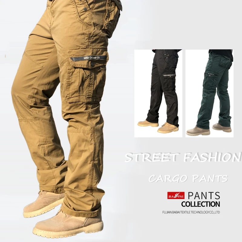 BAPAI Men's Fashion Work Pants Outdoor Wear-resistant Mountaineering Trousers Work Clothes Street Fashion Cargo Pants
BAPAI Men's Fashion Work Pants Outdoor Wear-resistant Mountaineering Trousers Work Clothes Street Fashion Cargo Pants